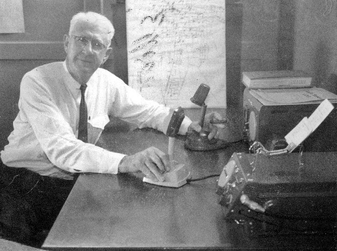 Black and white photo of former Chief Clarence Rush